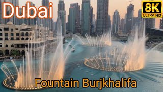 Fountain Dance Show, Burjkhalifa Dubai, 8k Ultra HD-Dubai Fountain