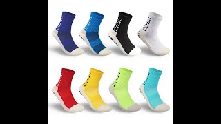 Non-slip football socks, mid-length training sweat-absorbent breathable thickened towel socks