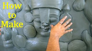 Balaji ke fiber wall decor mural art making full process | Art Tech