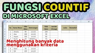 Cara Mencari Banyaknya Data Menggunakan Kriteria | Fungsi COUNTIF di Microsoft Excel