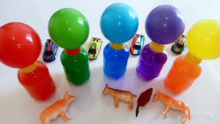 Most satisfying video  | bools Animals , balloons And 5 cup of Coloring Cola