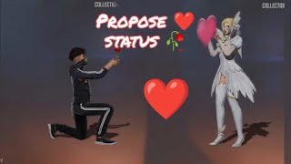 Free Fire Propose 🥀Status | Propose WhatsApp 🥀😎Status | #short #trending #freefire | IG.