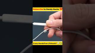 Crazy Handsfree Lifehack!! 🤯💥🎧 #shorts #youtubeshorts #handyhacks