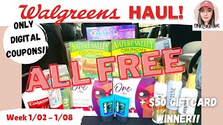 FREE + MM WALGREENS HAUL!! || All Digital Deals 🔥 (1/02 - 1/08)