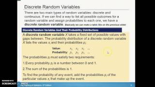 5.1 Disrete and Random Variables Part 1