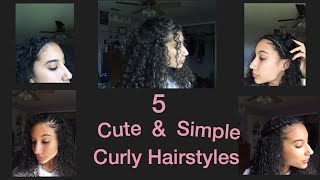 5 CUTE + SIMPLE curly hair styles