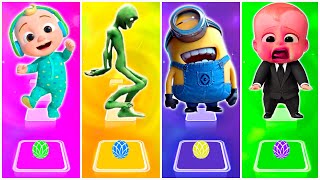 Cocomelon VS Green Alien VS Minions VS Baby Boss  🎶 Who Will Win?