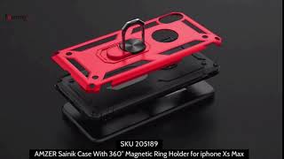 AMZER Sainik Case With 360° Magnetic Ring Holder for iphone Xs Max