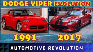 Dodge viper evolution (1991-2017) | sports car evolution