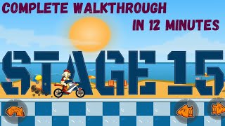 Moto X3M (POOL PARTY) - Walkthrough all Levels in 12 minutes - Bike Racing Game - levels 1 - 15