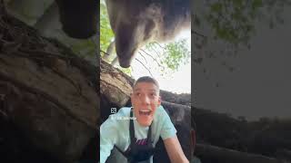 Risking It Dude Comes Face To Face With A Bear!