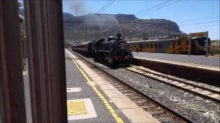 Cape Town Steam Train: Atlantic Rail's Jenny leaves Fish Hoek - 15 Feb 2015