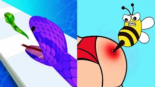 Help Me Tricky Story vs Snake Run Race - Satisfying ASMR Gameplay All Levels