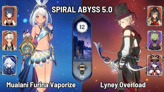 C0 Mualani Furina Vaporize Team | C0 Lyney Dehya Overload | New Spiral Abyss 5.0 | Genshin Impact