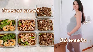 🍛 Making freezer meals, swollen hands & feet | pregnancy vlog (36 weeks)