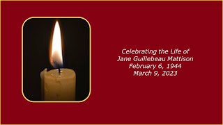 Jane Guillebeau Mattison Memorial Service