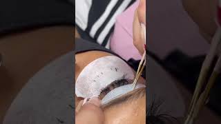 Tape Back Method to apply lash extensions in layers. Credit: Flutter Aesthetics Mia