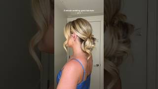 easy, 5 min wedding guest hairstyle 🫶🏼✨ #weddingguesthairstyles #updo #easyhairstyle #hairtutorial