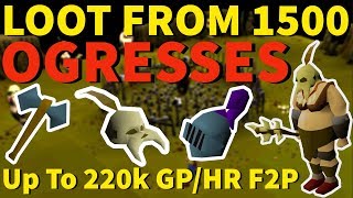 OSRS | Loot From 1500 OGRESS WARRIORS/SHAMANS - Best F2P Money Maker?! | Slay F2P #3