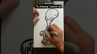 Everyone Can Draw! - ROGER ✍️ Drawing Tutorial 😀✏️ #rogerthealien #americandad #rogersmith