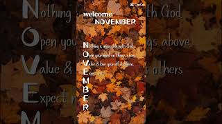 WELCOME NOVEMBER #god #jesuschristlovesyouandm #jesus