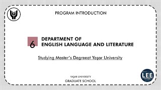 Studying Master's Degree at Yaşar University #EnglishLanguageandLiterature