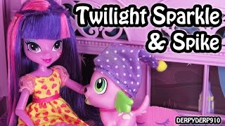 MLP Pajama Party 1: Twilight Sparkle & Spike Equestria Girls My Little Pony Toy Review/Parody/Spoof