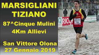 Tiziano Marsigliani cross 4km Allievi 87^Cinque Mulini 27 Gennaio 2019