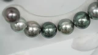 17pcs "High Luster" Multicolor 10-11mm - SR AAA/AA Quality Tahitian Pearl Bracelet BR2185 OR10