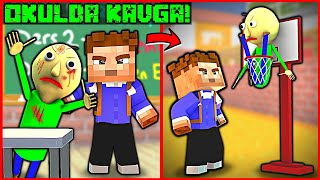 OKULDA KORKUNÇ YARATIKLARLA KAVGA ÇIKTI  ALİ, BALDİYİ BASKET POTASINA SOKTU! 😂 -Minecraft