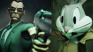 Agent Smith Vs. Bugs Bunny Fight Scene