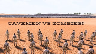 CAN 10,000 CAVEMEN SURVIVE 1,000,000 ZOMBIES ATTACK ? | UEBS 2