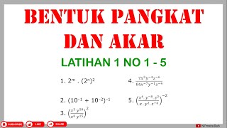 Latihan 1 Materi Pangkat & Akar No 1 - 5 | Menyederhanakan Bentuk Pangkat | Matematika SMA