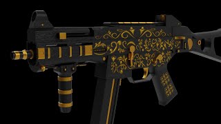 Viper CSGO - UMP-45 | Imperial Gold (Black)