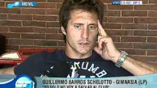 "Tenía que dar la cara por Gimnasia" Guillermo Barros Schelotto.