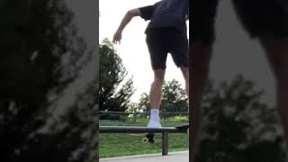 MY FIRST RAIL TRICK!!!!