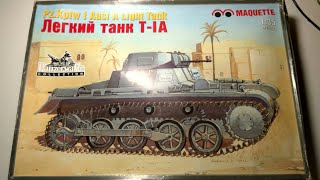 Обзор на набор немецкого лёгкого танка Pz.1 Ausf.A, от фирмы MSD-Maquette. 1:35. MQ-3571