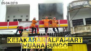 Detik-detik ledakan api Kebakaran Alfamart muara bungo, sebelah karaoke mars