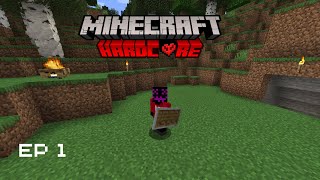 Minecraft Hardcore Episode 1 - I have no idea what I'm doing...