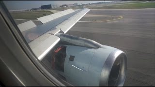 Air Canada 449 Airbus A319 Engine View Smooth Landing + Thrust Reverse at Toronto Pearson Airport