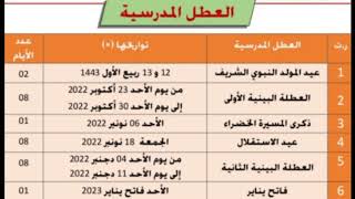 لائحة العطل المدرسية 2023 بالمغرب