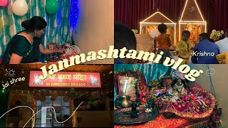 Janmashtami celebration first time in Army family quarter 🥰 | janmashtami vlog 2024 🦚