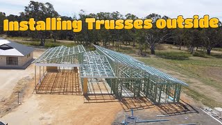 Installing Trusses outside