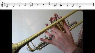 Learn to play B blues scale on trumpet