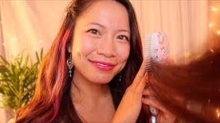 ASMR 💇 Your Friend Styles and Brushes Your Hair!