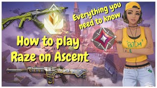 THE COMPLETE RAZE MAP GUIDE for ASCENT in VALORANT!!