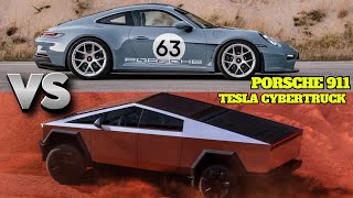 Rematch! Tesla Cybertruck vs Porsche 911 Drag Race