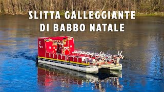 Magia Natalizia sul Fiume Adda: Slitta Galleggiante di Babbo Natale a Pizzighettone