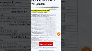 Patliputra University P.G Admission 2024-2026. #patliputrauniversitylatestupdates