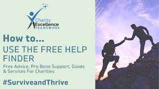 Free Help Finder - Finds Free Advice, Pro Bono Support, Goods & Services For Charities